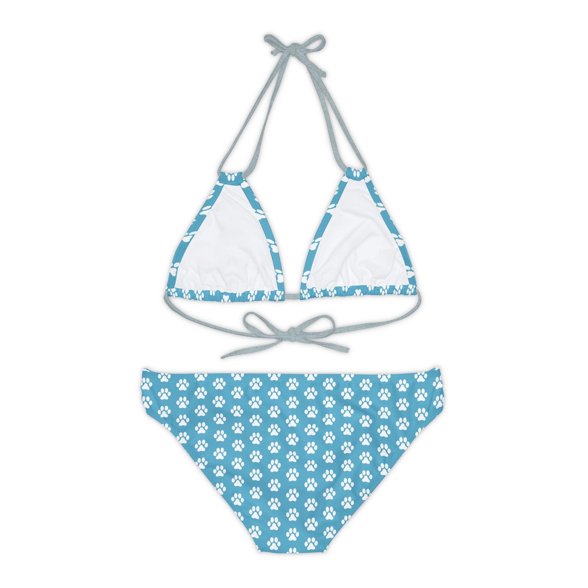 Blue Print Strappy Bikini Set - All Over Prints - Epileptic Al’s Shop