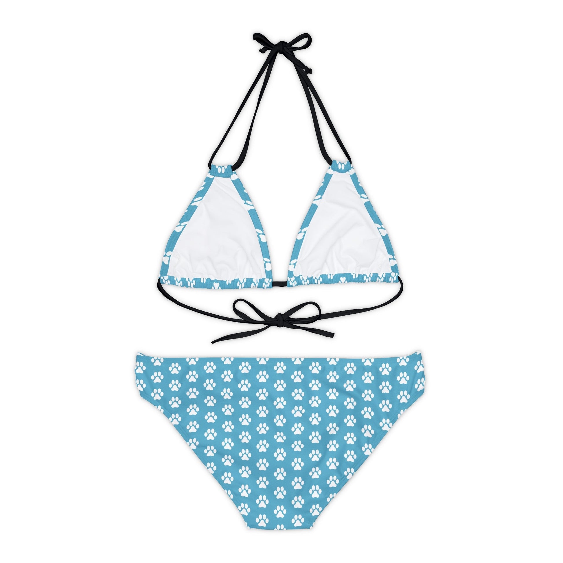 Blue Print Strappy Bikini Set - All Over Prints - Epileptic Al’s Shop