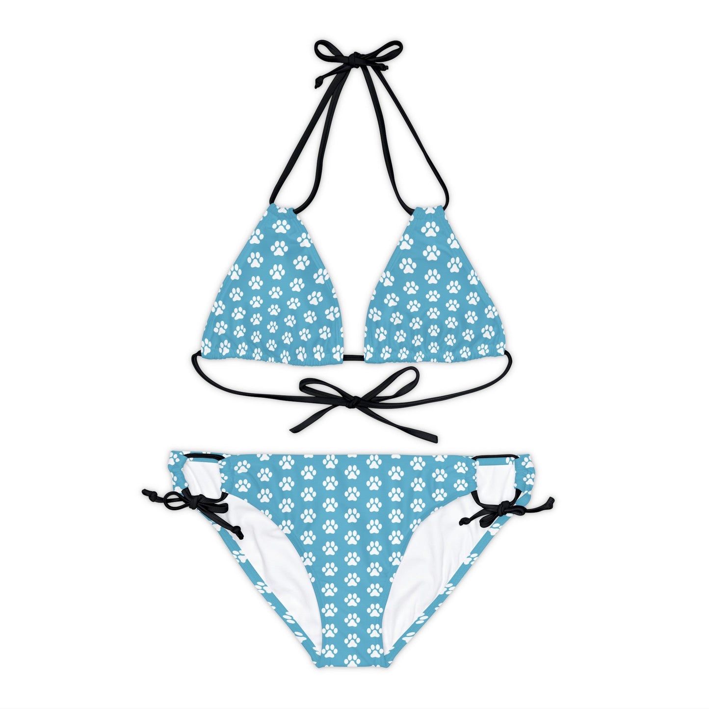 Blue Print Strappy Bikini Set - All Over Prints - Epileptic Al’s Shop