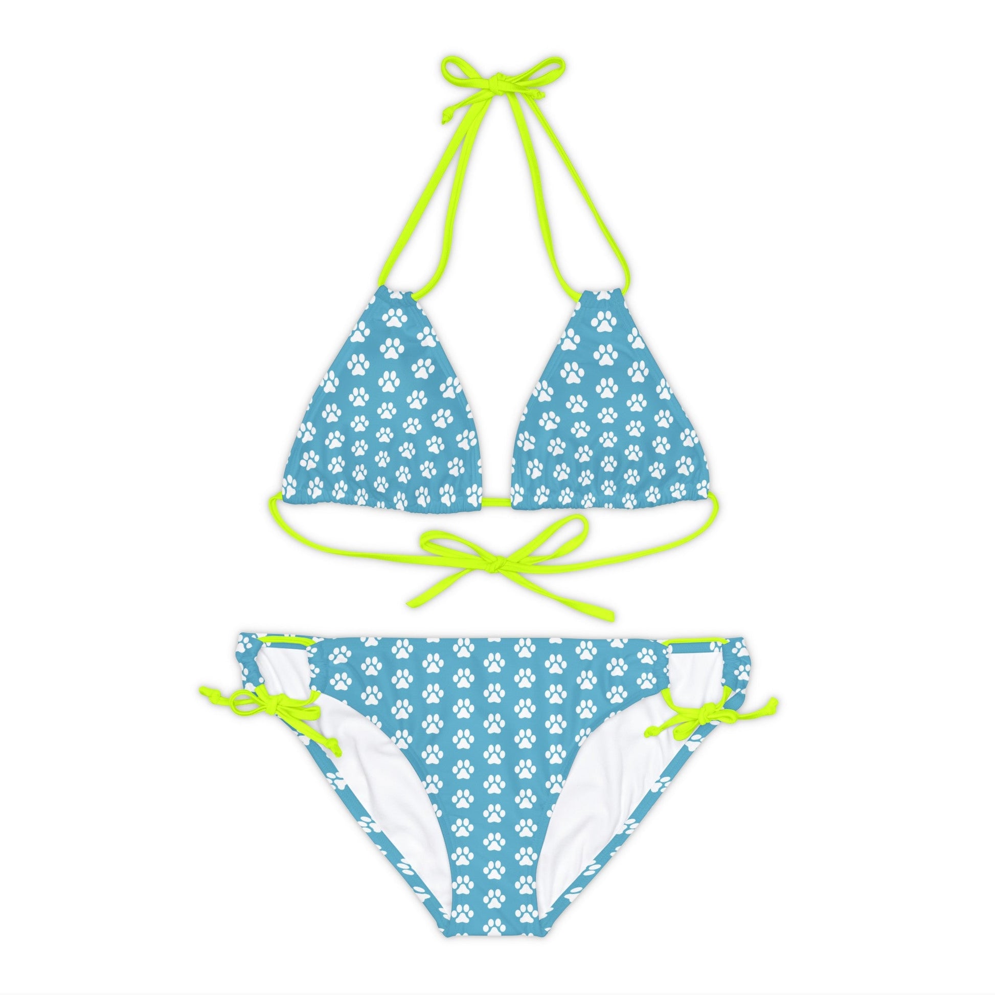 Blue Print Strappy Bikini Set - All Over Prints - Epileptic Al’s Shop