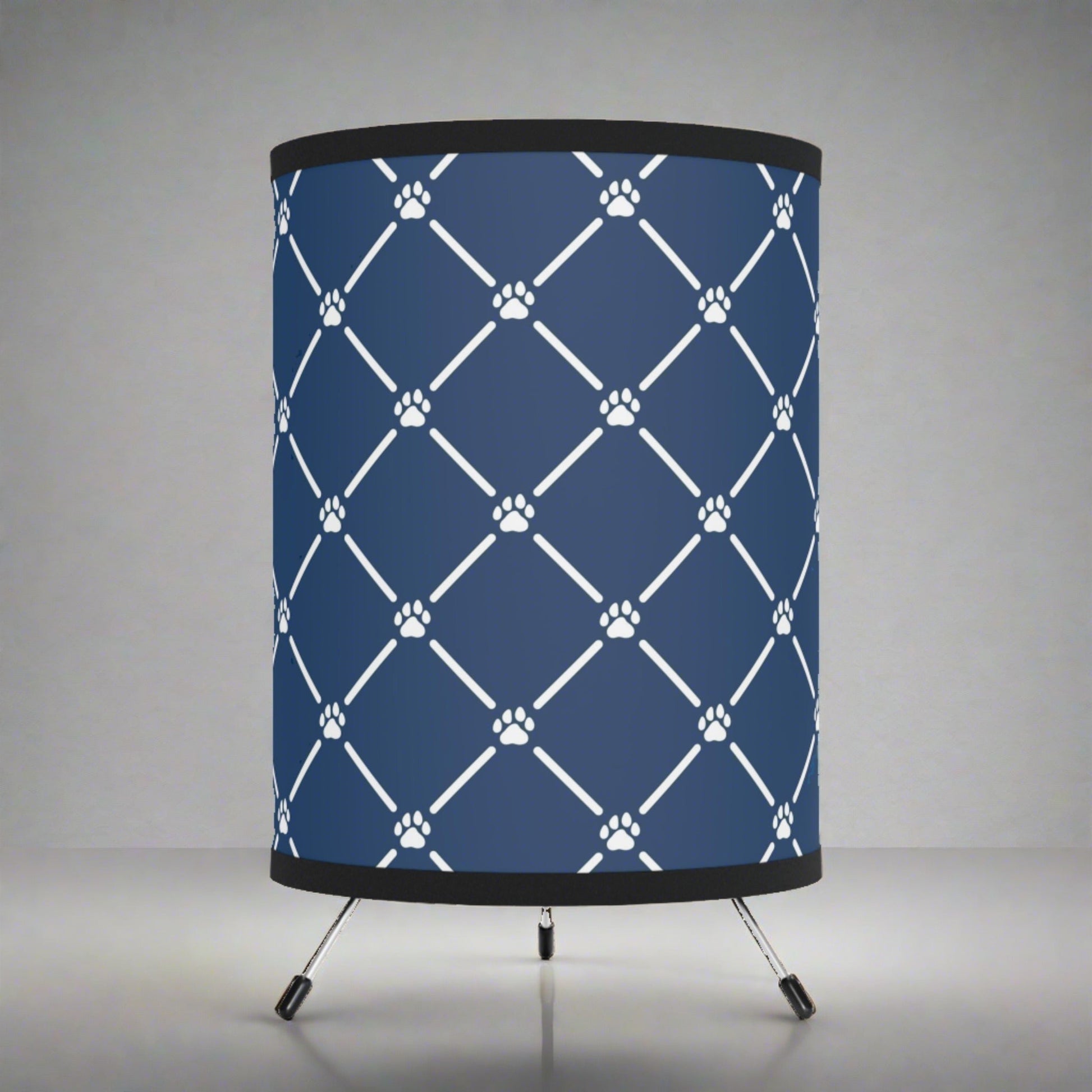 Blue & White Tripod Lamp with High - Res Printed Shade, US\CA plug - Home Decor - Epileptic Al’s Shop