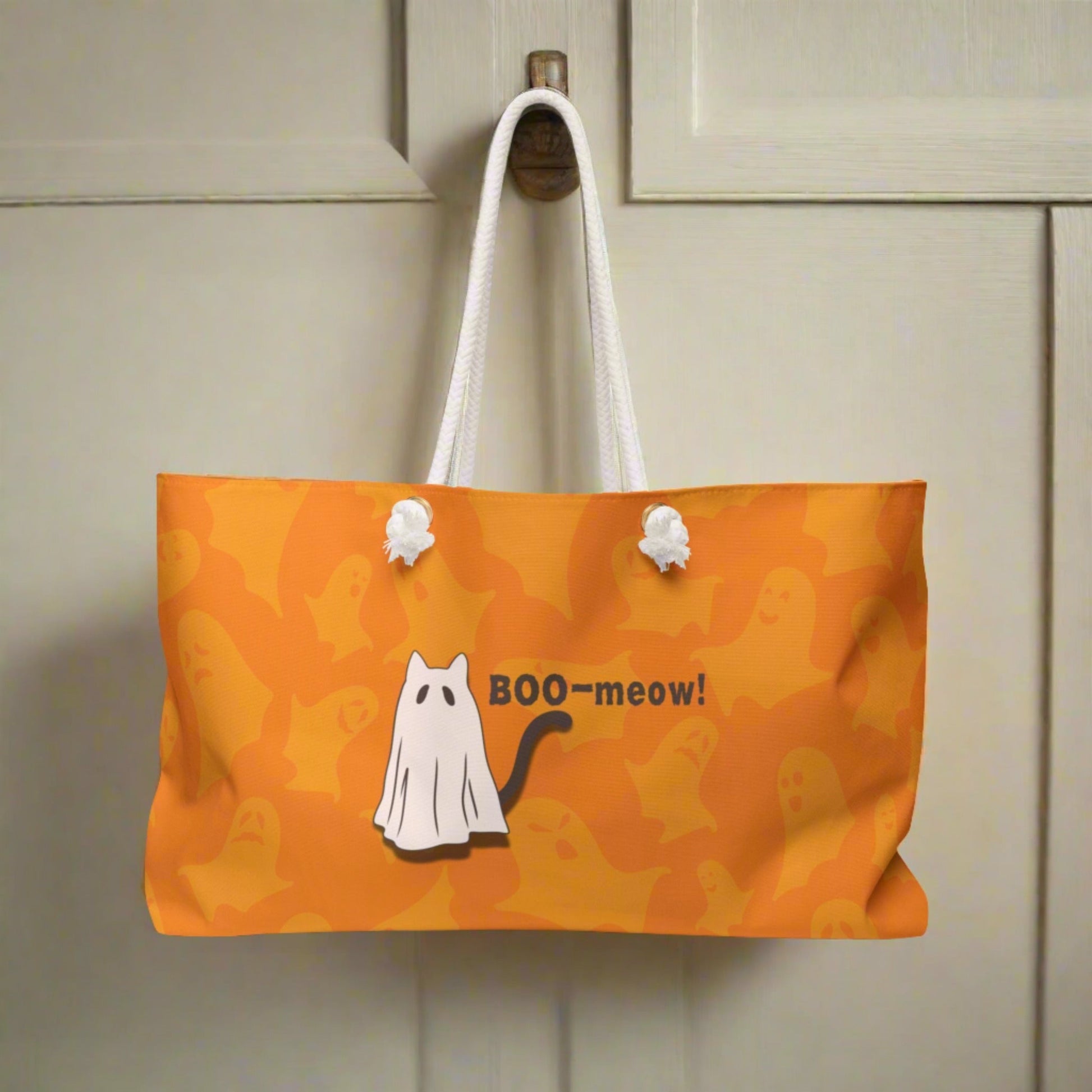 Boo - Meow Halloween Weekender Bag - Bags - Epileptic Al’s Shop