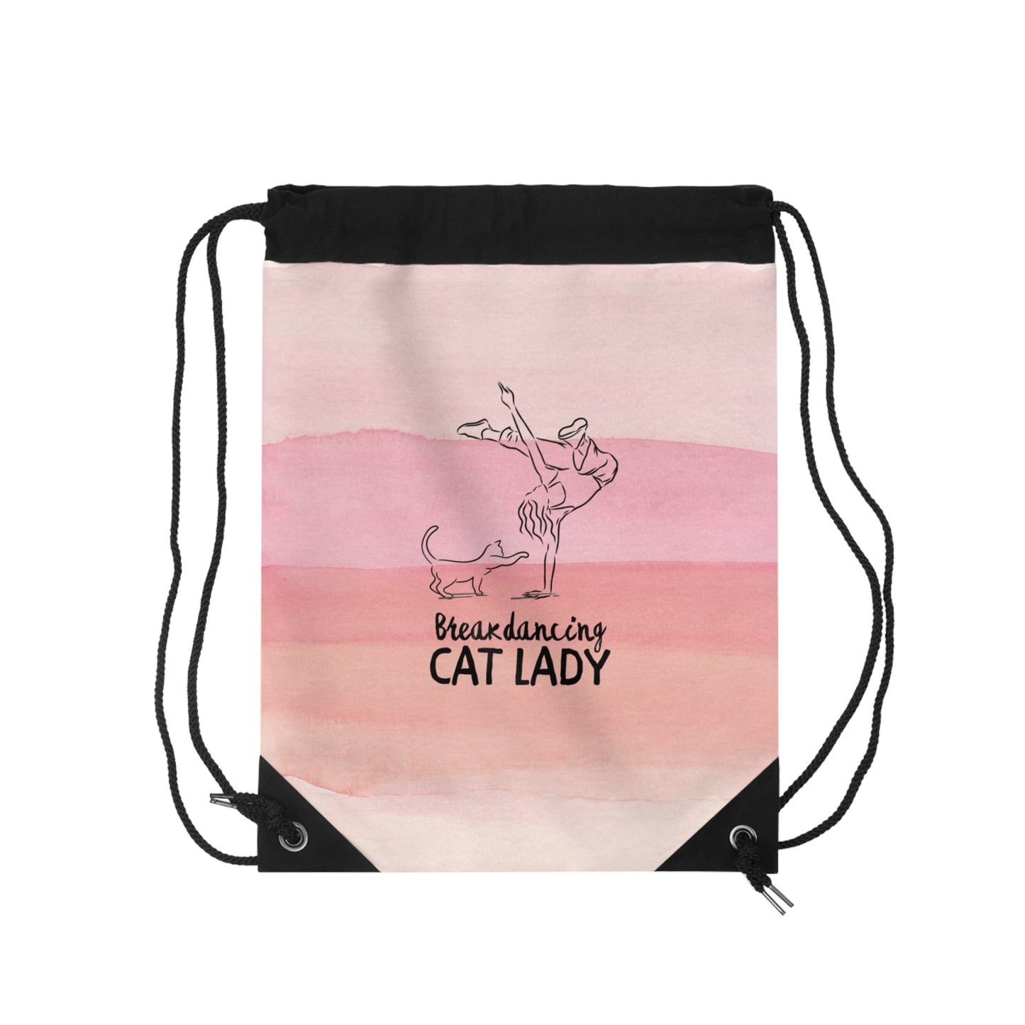 Breakdancing Cat Lady Drawstring Bag - Bags - EpiAl's Shop