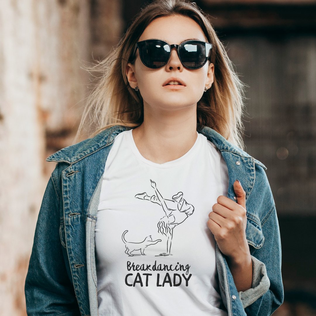 Breakdancing Cat Lady Softstyle Tee - T - Shirt - EpiAl's Shop