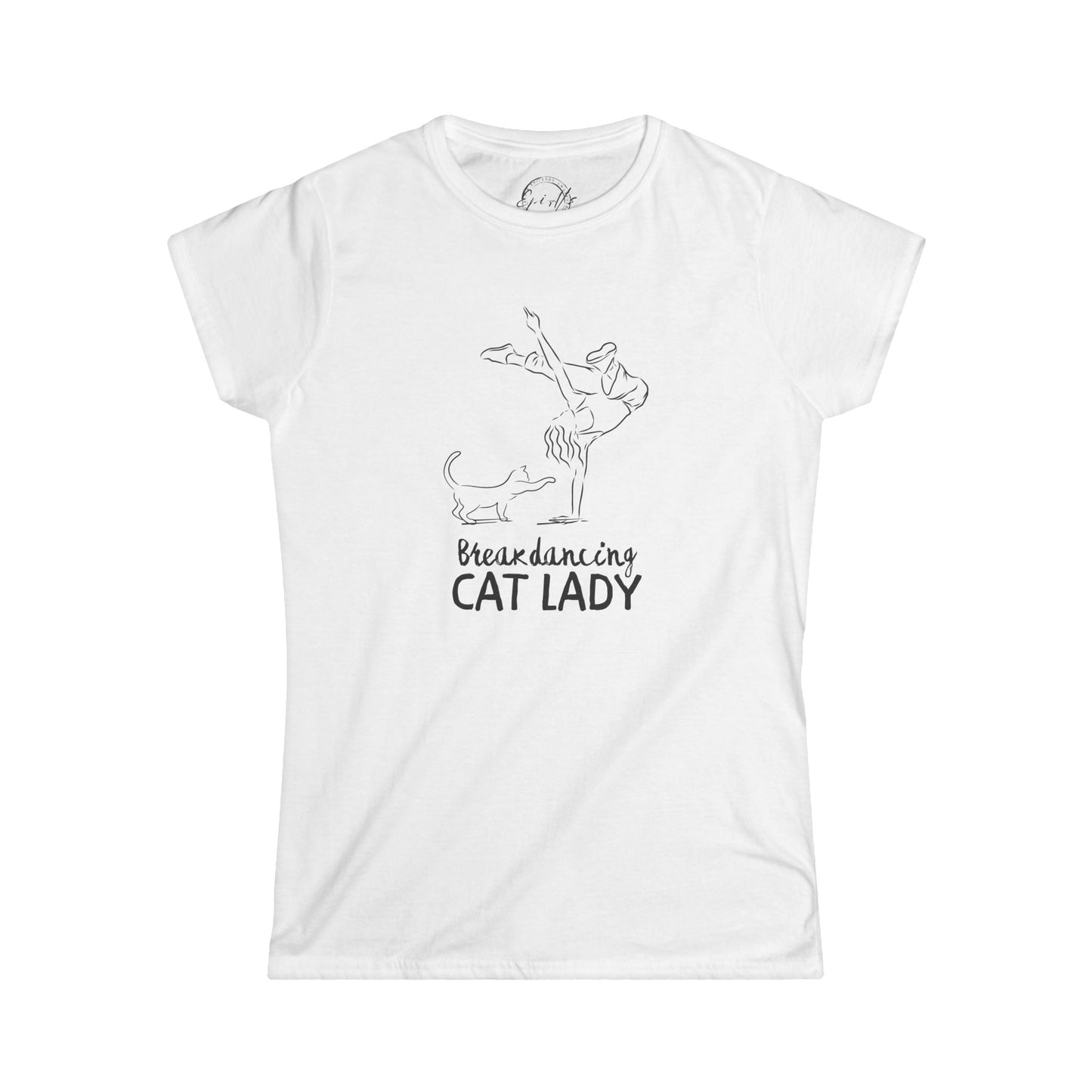 Breakdancing Cat Lady Softstyle Tee - T - Shirt - EpiAl's Shop