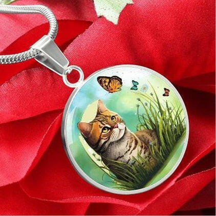 Butterfly Kitty Necklace - Jewelry - Epileptic Al’s Shop