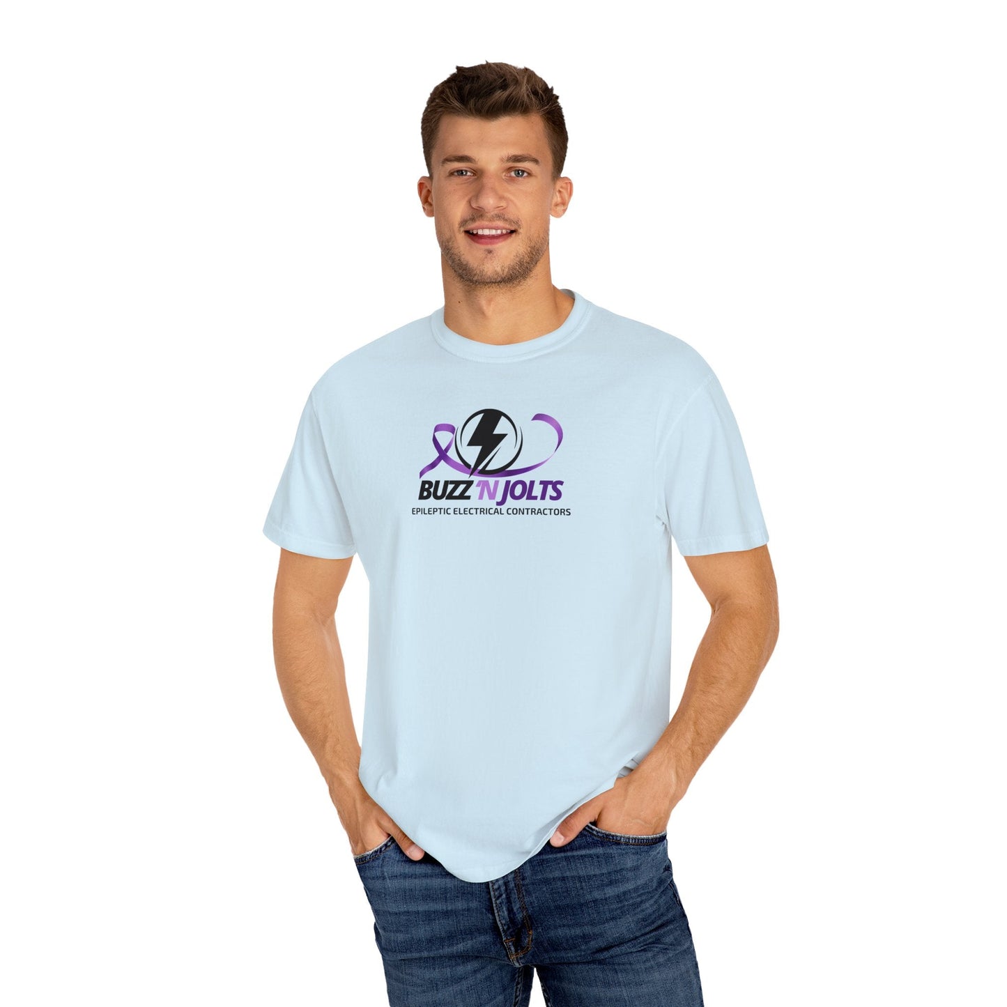 Buzz 'n Jolts Unisex Garment - Dyed T - shirt - T - Shirt - Epileptic Al’s Shop