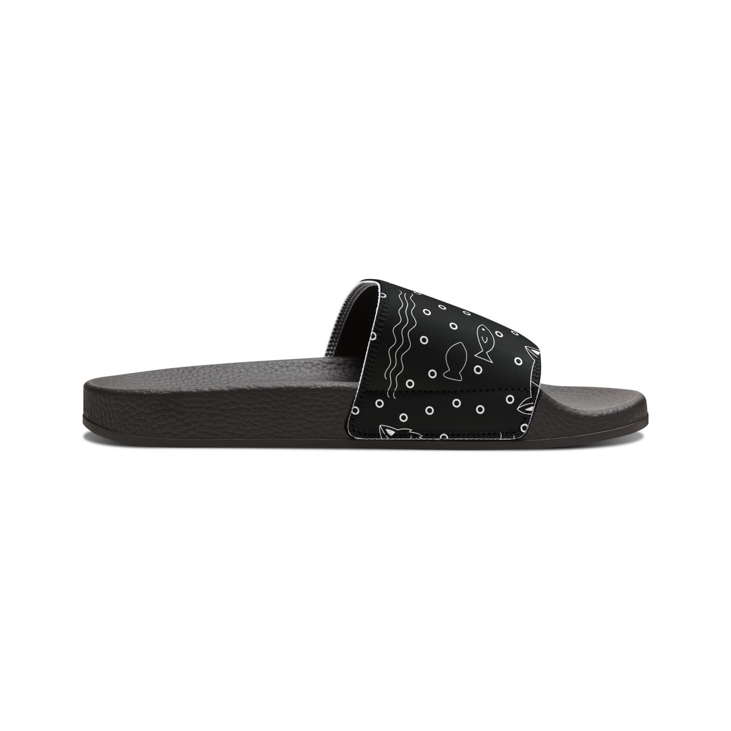 B&W Kitty Men's PU Slide Sandals - Shoes - Epileptic Al’s Shop