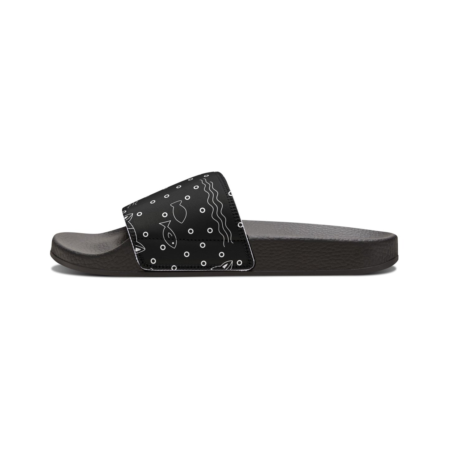 B&W Kitty Men's PU Slide Sandals - Shoes - Epileptic Al’s Shop