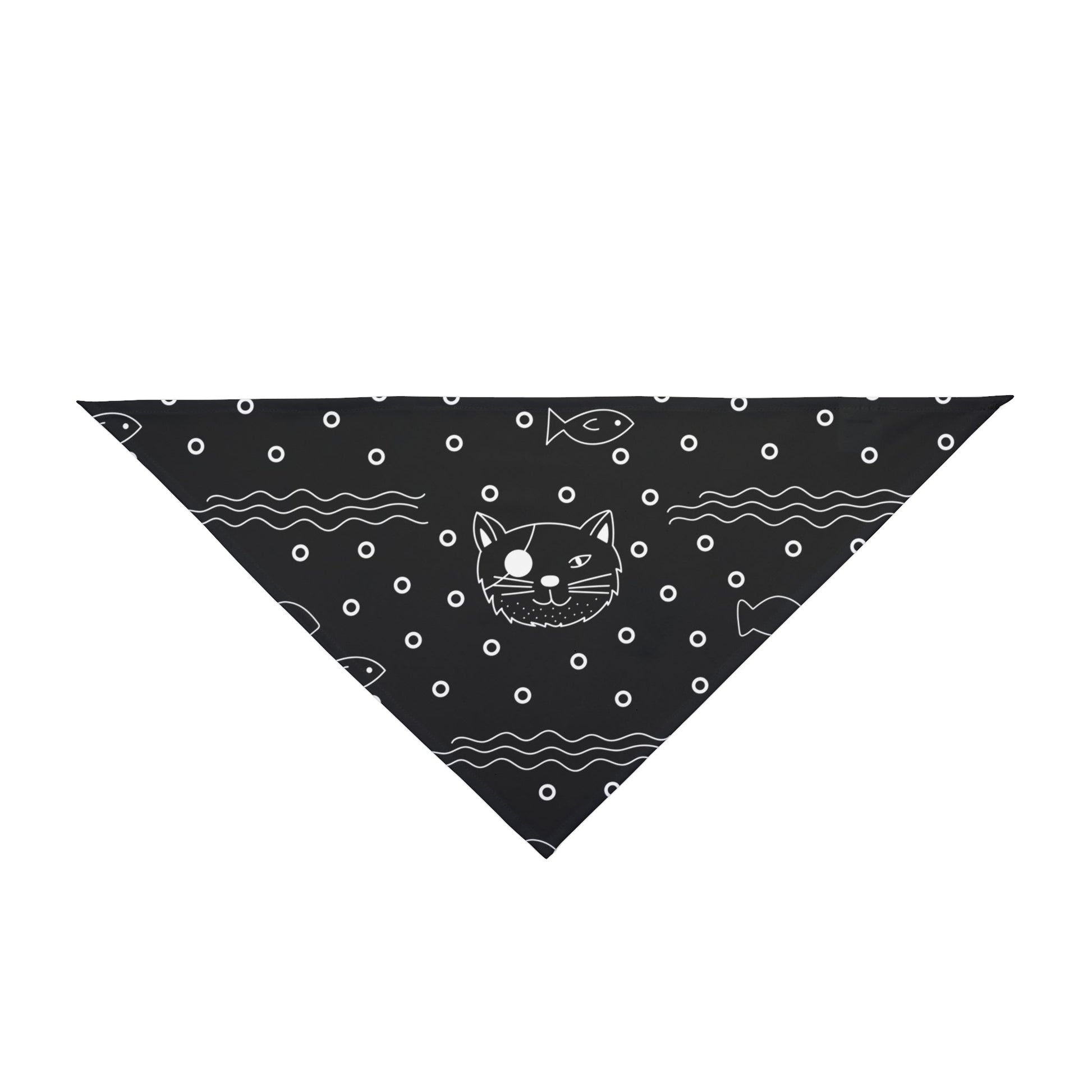 B&W Kitty Pet Bandana - Pets - Epileptic Al’s Shop