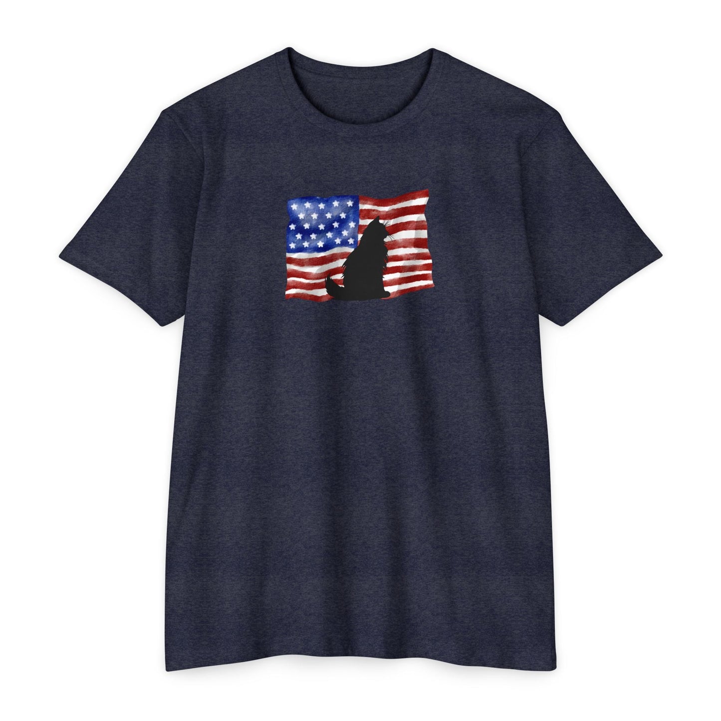 Cat & Flag Unisex CVC Jersey T - shirt - T - Shirt - Epileptic Al’s Shop