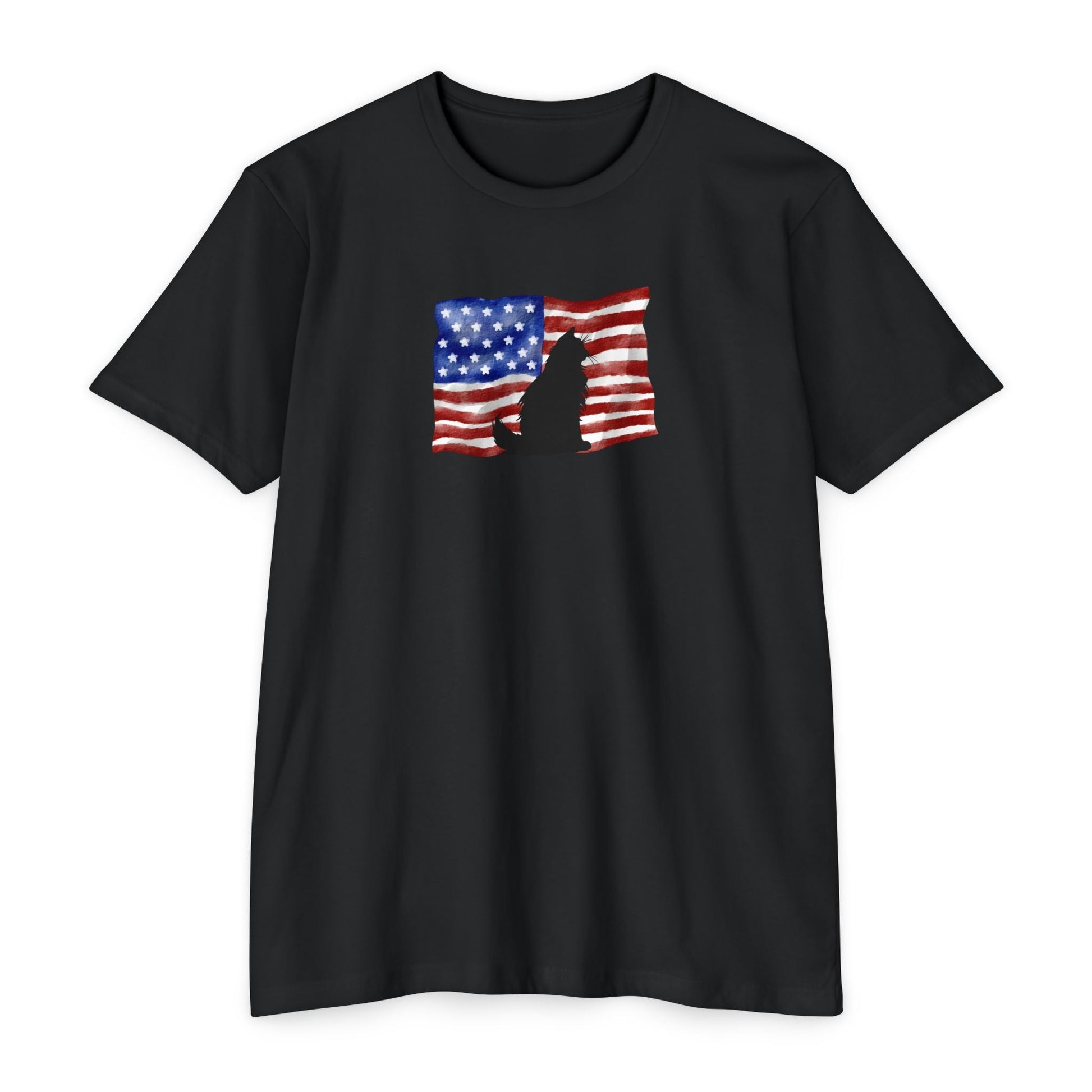 Cat & Flag Unisex CVC Jersey T - shirt - T - Shirt - Epileptic Al’s Shop