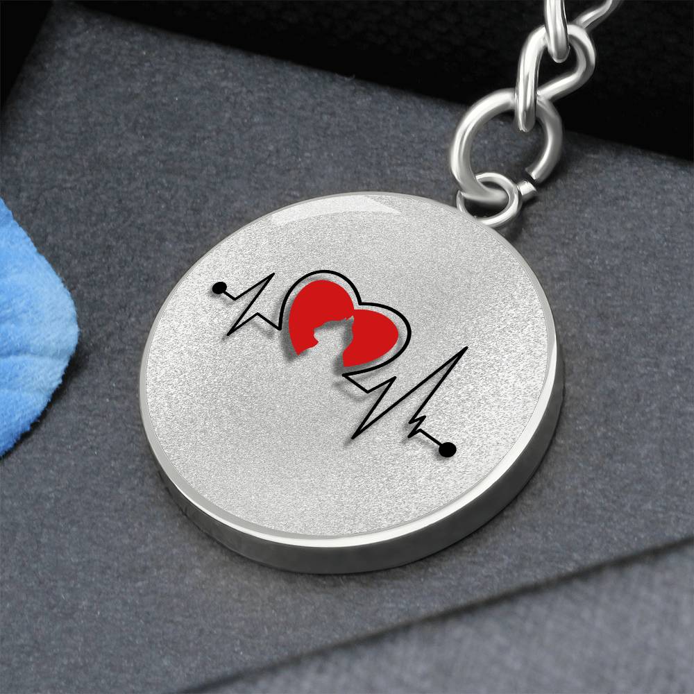 Cat Heart Keychain - Jewelry - Epileptic Al’s Shop