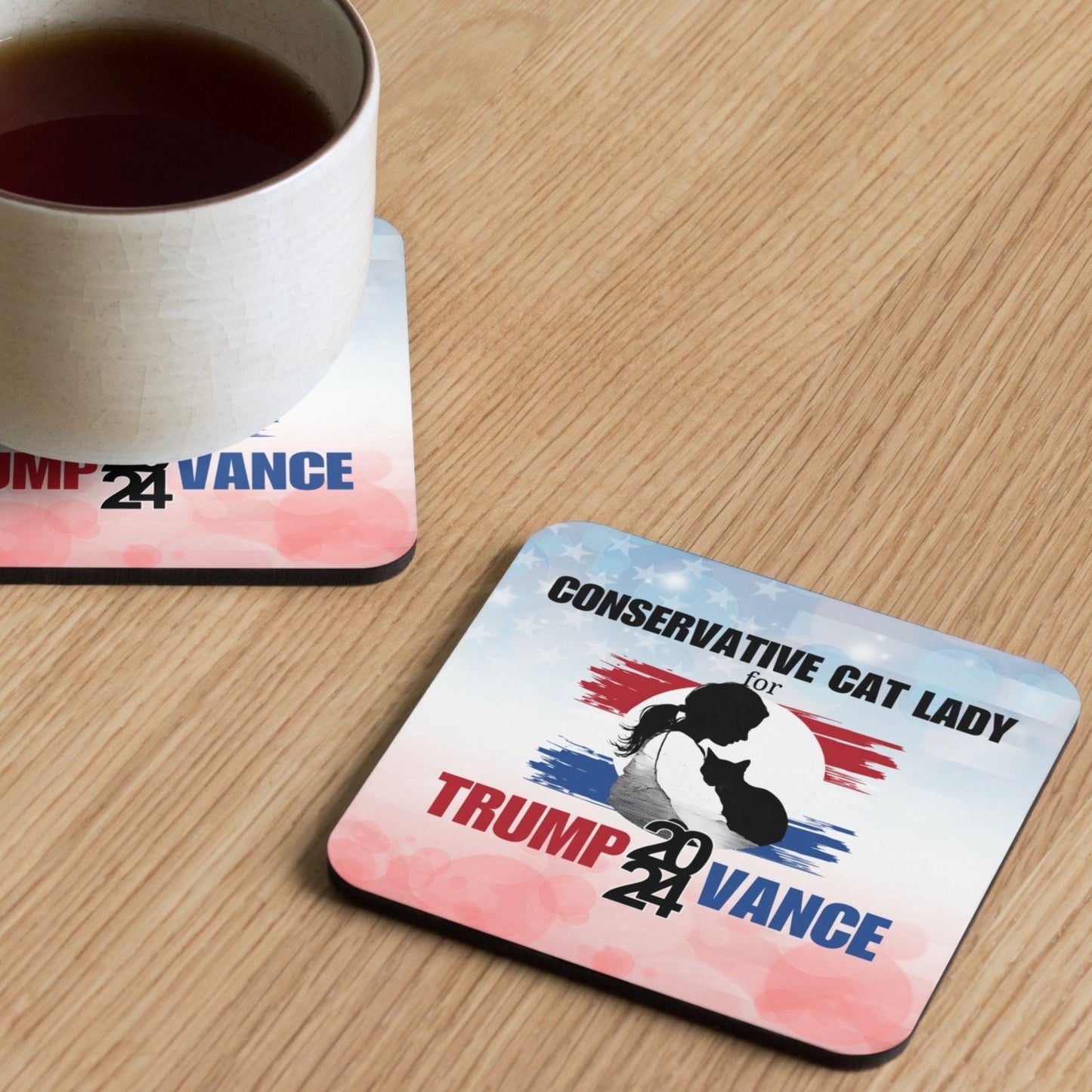 Cat Lady for Trump Vance '24 Coaster Set - Home Decor - EpiAl's Shop