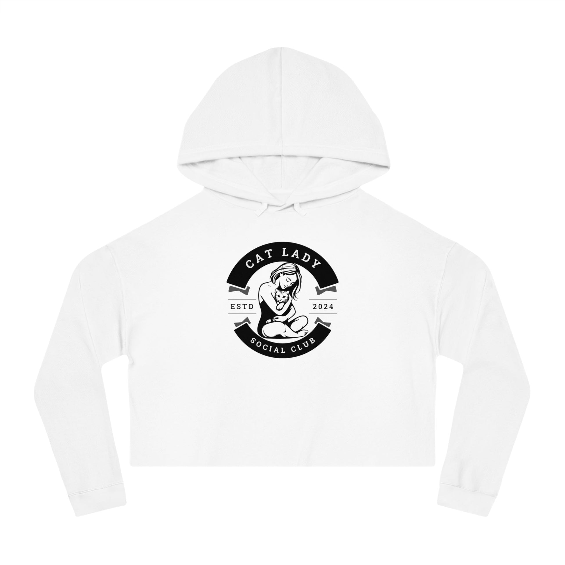 Cat Lady Social Club Cropped Hooded Sweatshirt - Hoodie - EpiAl's Shop