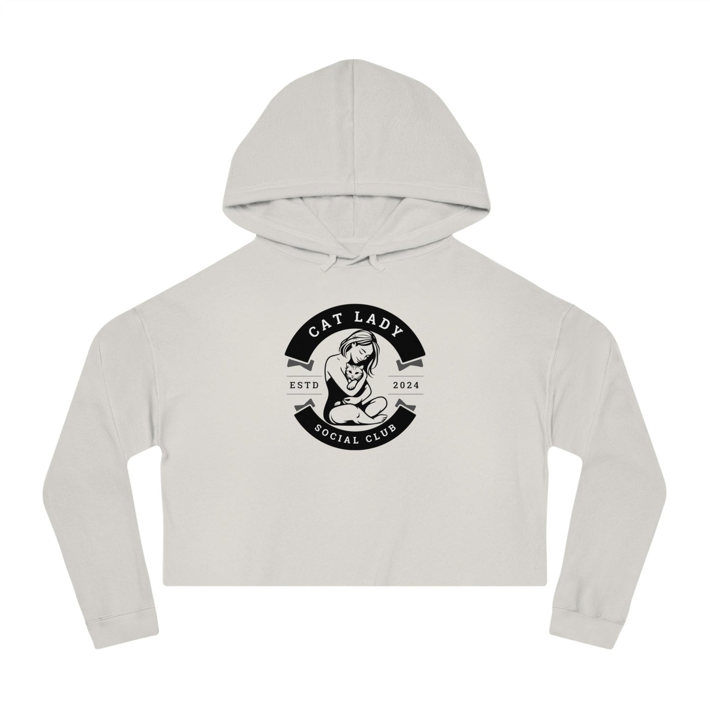 Cat Lady Social Club Cropped Hooded Sweatshirt - Hoodie - EpiAl's Shop