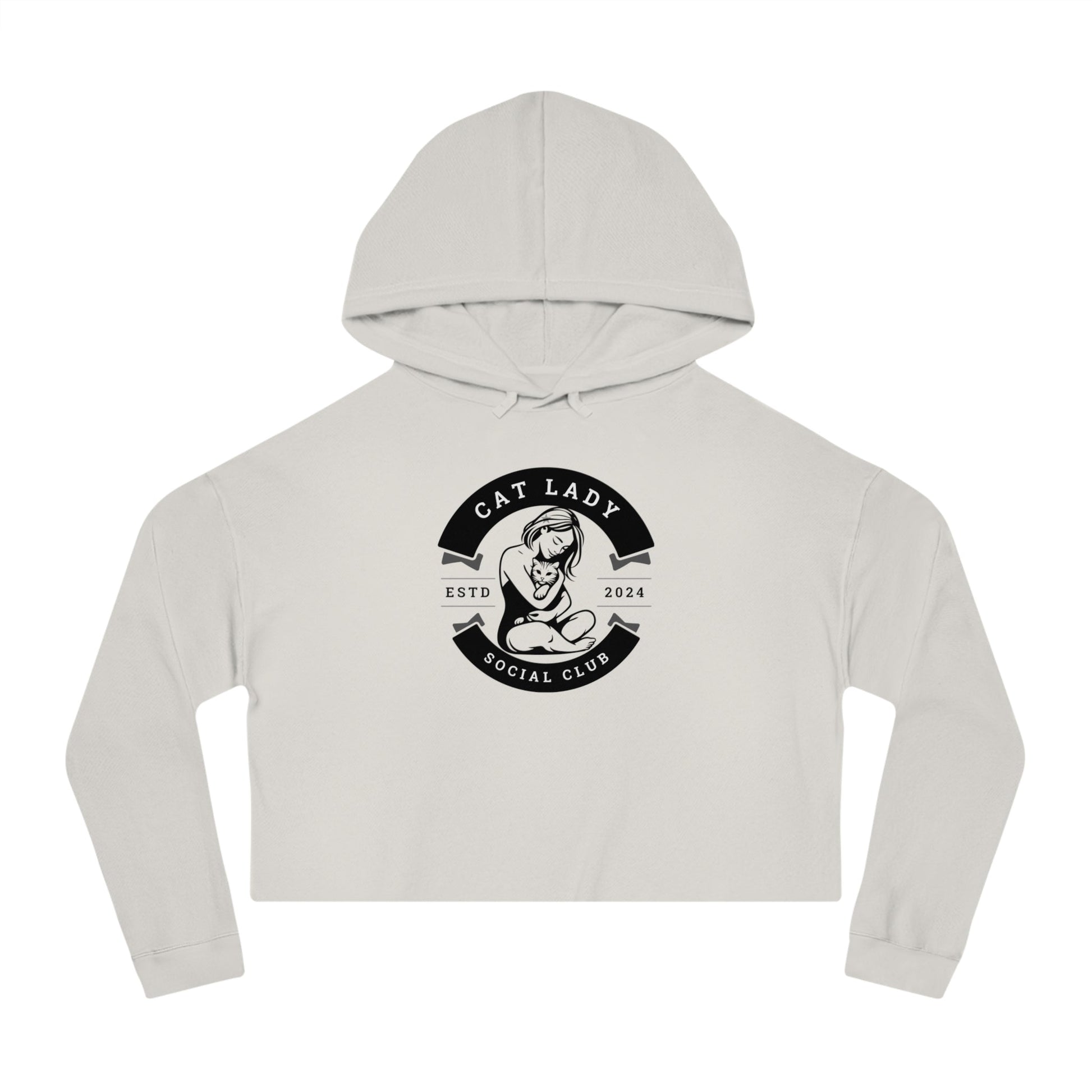 Cat Lady Social Club Cropped Hooded Sweatshirt - Hoodie - EpiAl's Shop