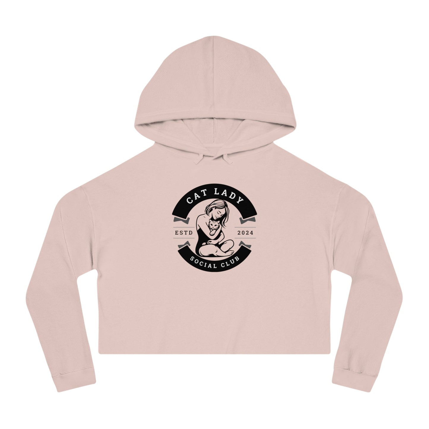 Cat Lady Social Club Cropped Hooded Sweatshirt - Hoodie - EpiAl's Shop