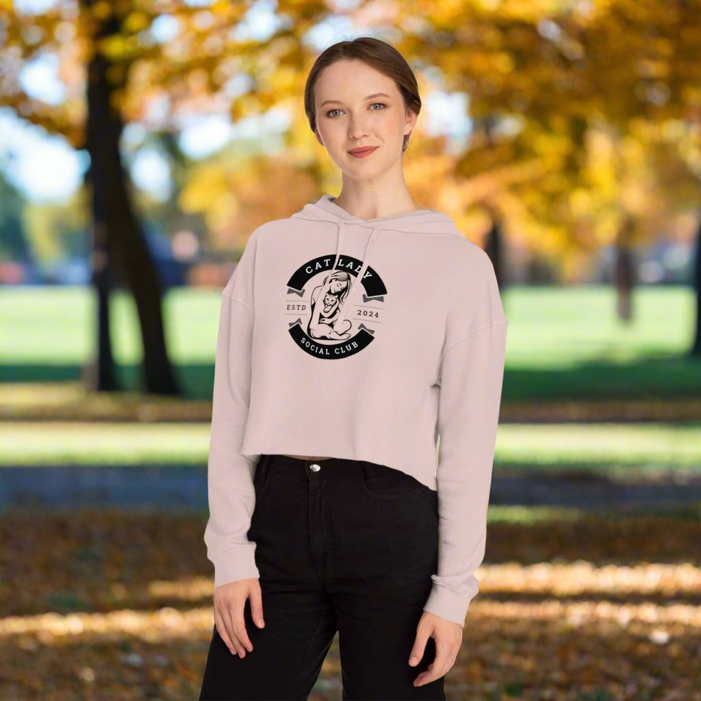 Cat Lady Social Club Cropped Hooded Sweatshirt - Hoodie - EpiAl's Shop