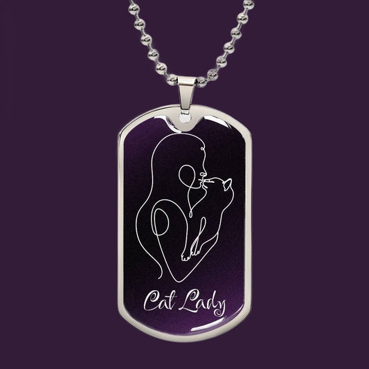 Cat Lady with Kitty Necklace - Jewelry - Epileptic Al’s Shop