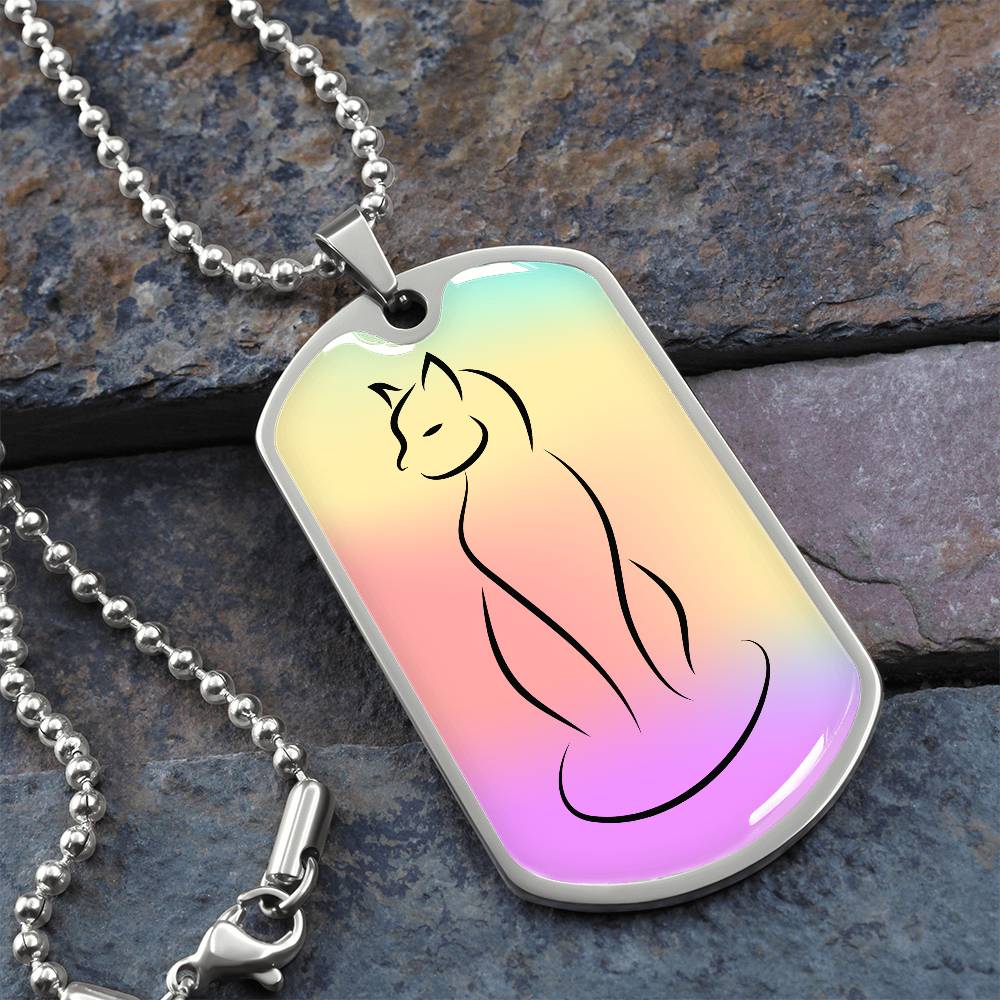 Cat on a Rainbow Necklace - Jewelry - Epileptic Al’s Shop