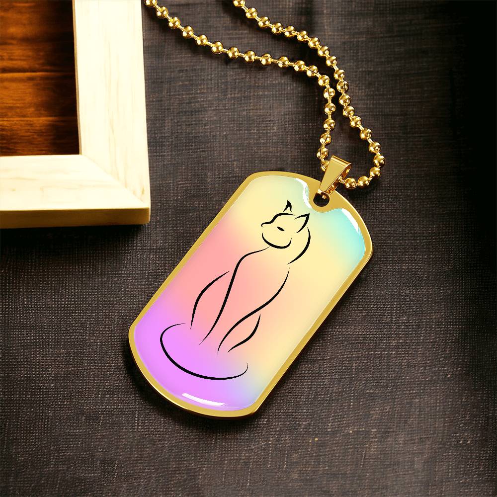 Cat on a Rainbow Necklace - Jewelry - Epileptic Al’s Shop