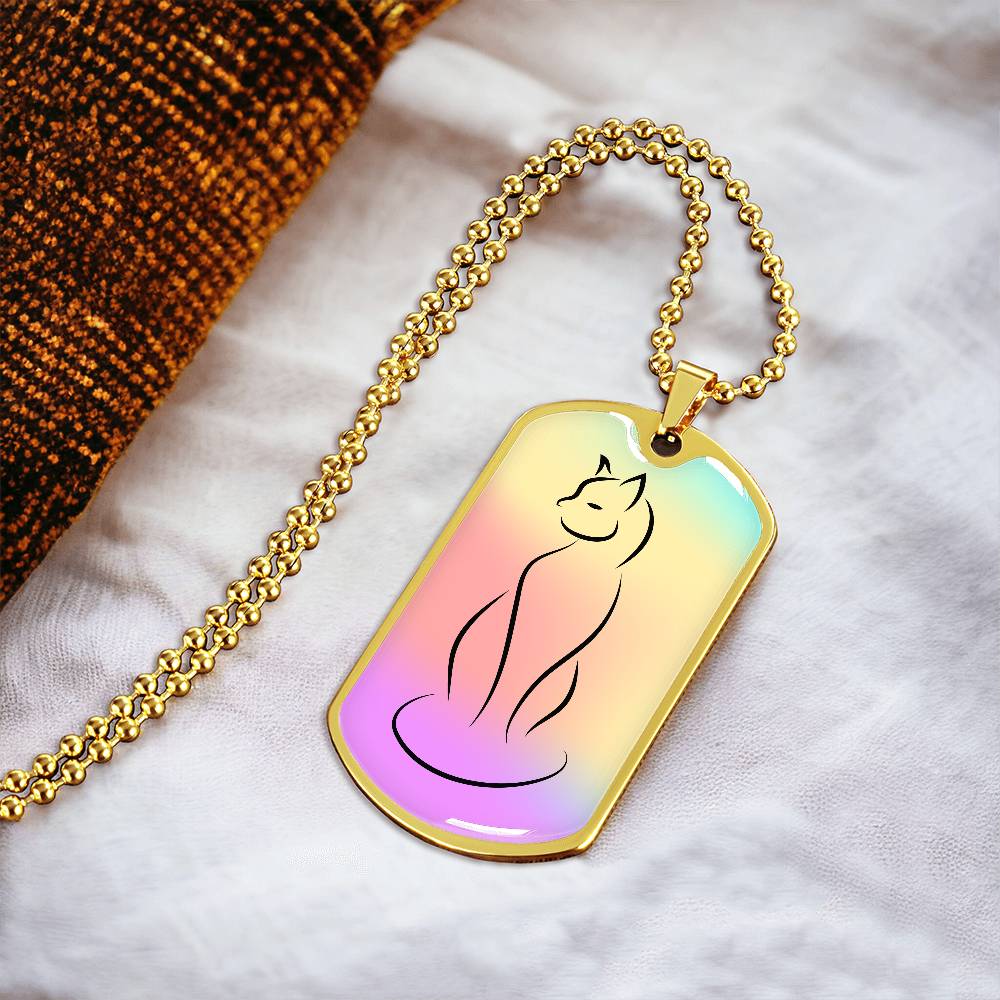 Cat on a Rainbow Necklace - Jewelry - Epileptic Al’s Shop