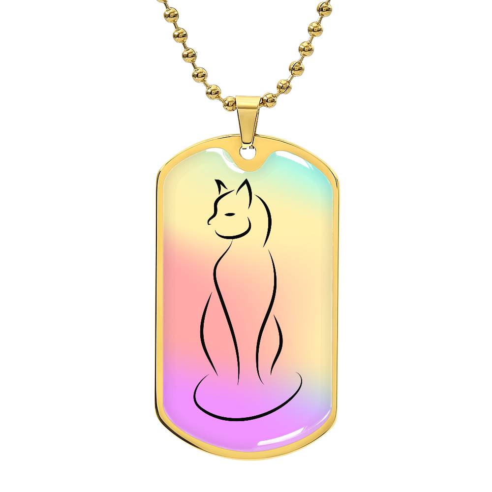 Cat on a Rainbow Necklace - Jewelry - Epileptic Al’s Shop