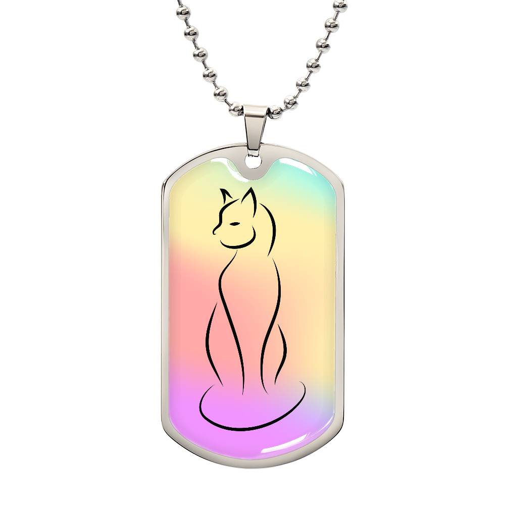 Cat on a Rainbow Necklace - Jewelry - Epileptic Al’s Shop