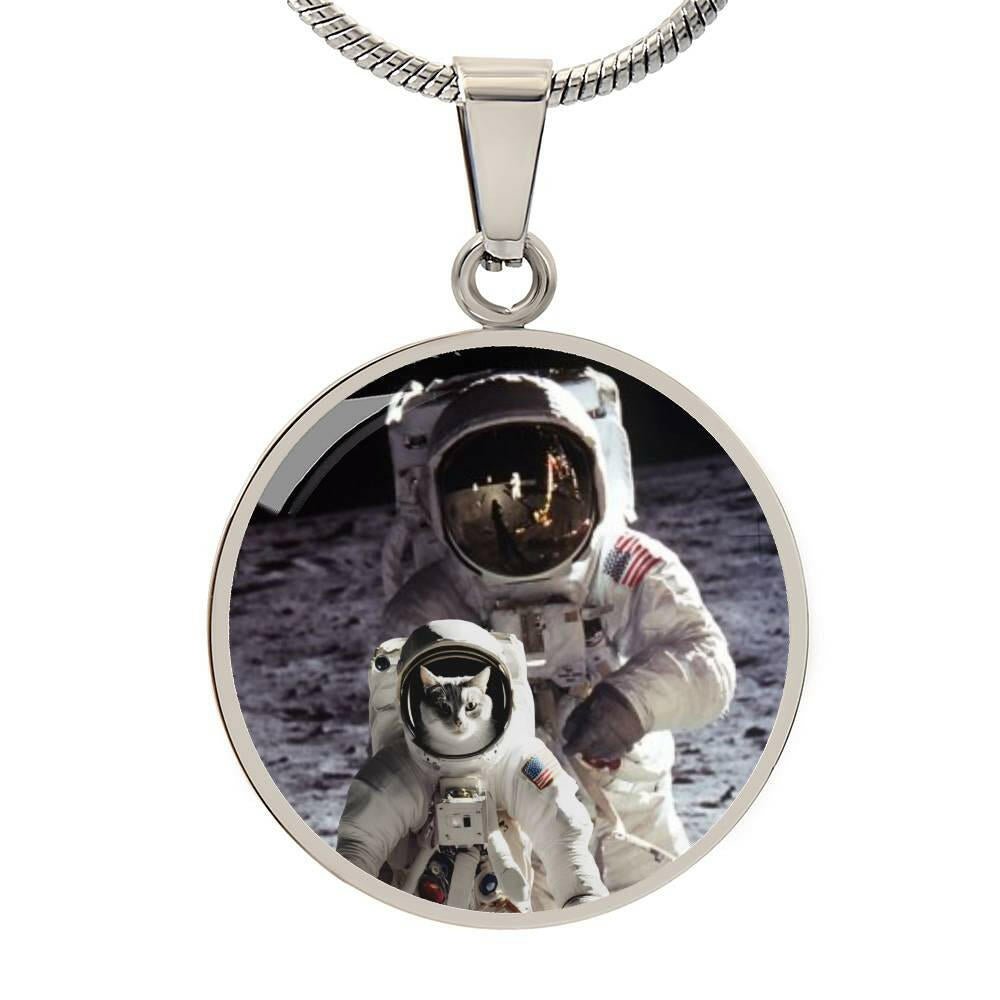 Cat on the Moon Necklace - Jewelry - Epileptic Al’s Shop