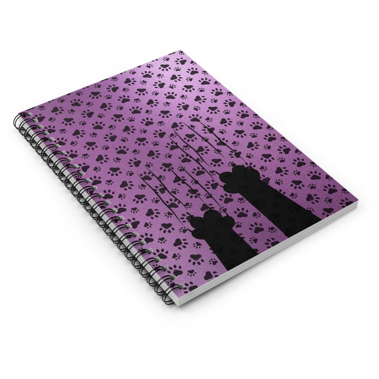 Cat Scratch Spiral Notebook - Ruled Line - Paper products - Epileptic Al’s Shop