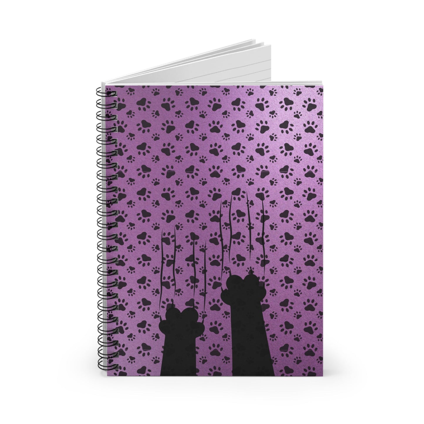 Cat Scratch Spiral Notebook - Ruled Line - Paper products - Epileptic Al’s Shop