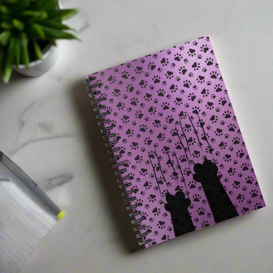 Cat Scratch Spiral Notebook - Ruled Line - Paper products - Epileptic Al’s Shop