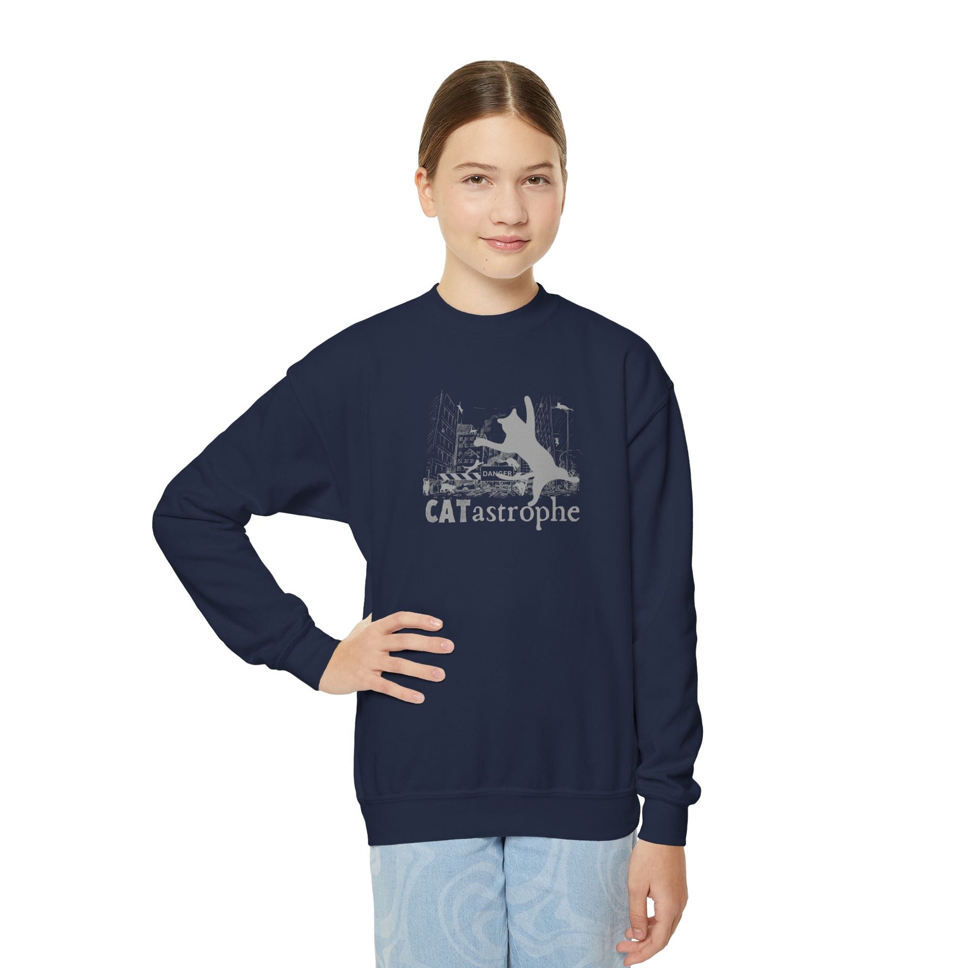 CATastrophe Youth Crewneck Sweatshirt - Kids clothes - EpiAl's Shop