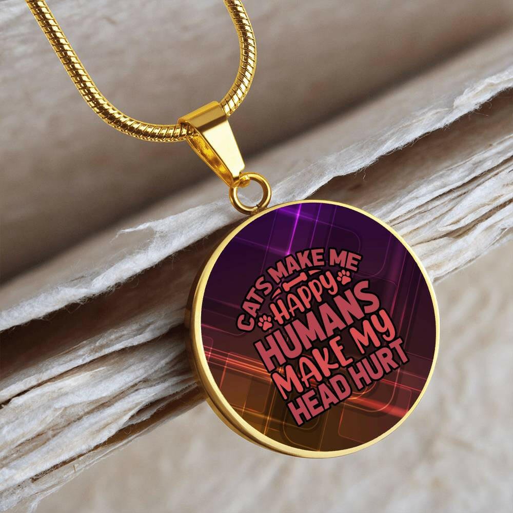 Cats vs Humans Necklace - Jewelry - Epileptic Al’s Shop