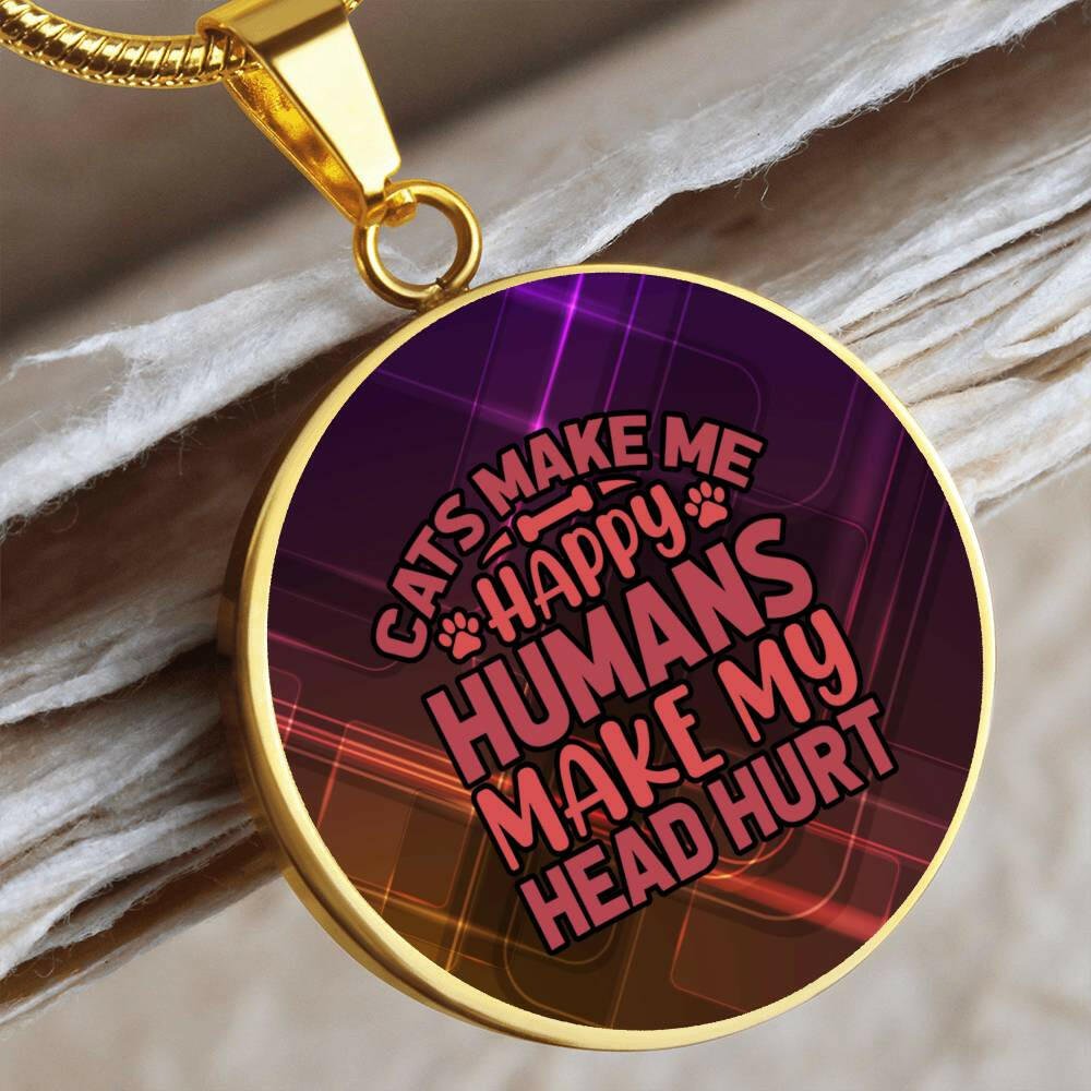 Cats vs Humans Necklace - Jewelry - Epileptic Al’s Shop