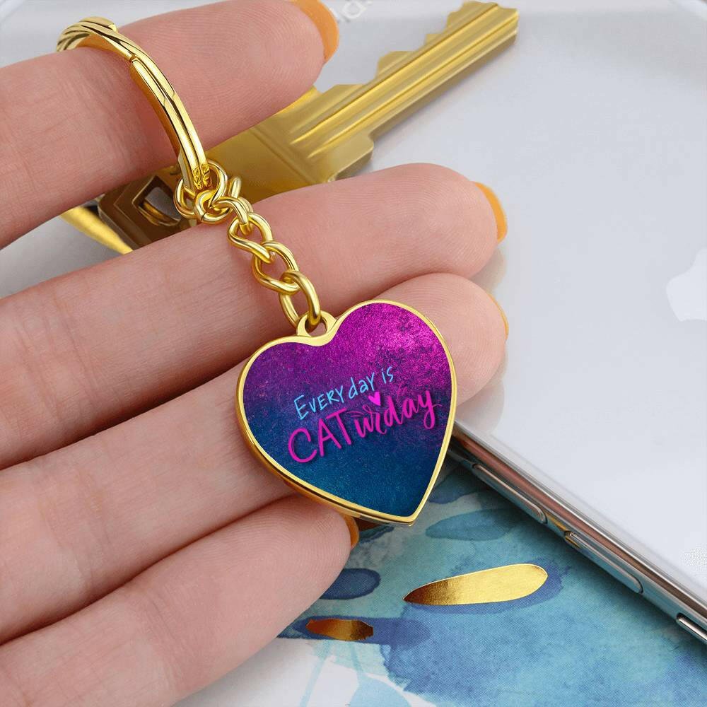 Caturday Everyday Keychain - Jewelry - Epileptic Al’s Shop