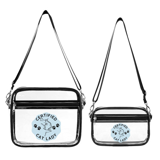 Certified Cat Lady Transparent Satchel Set Two Piece, 2024 New - Bags - Epileptic Al’s Shop