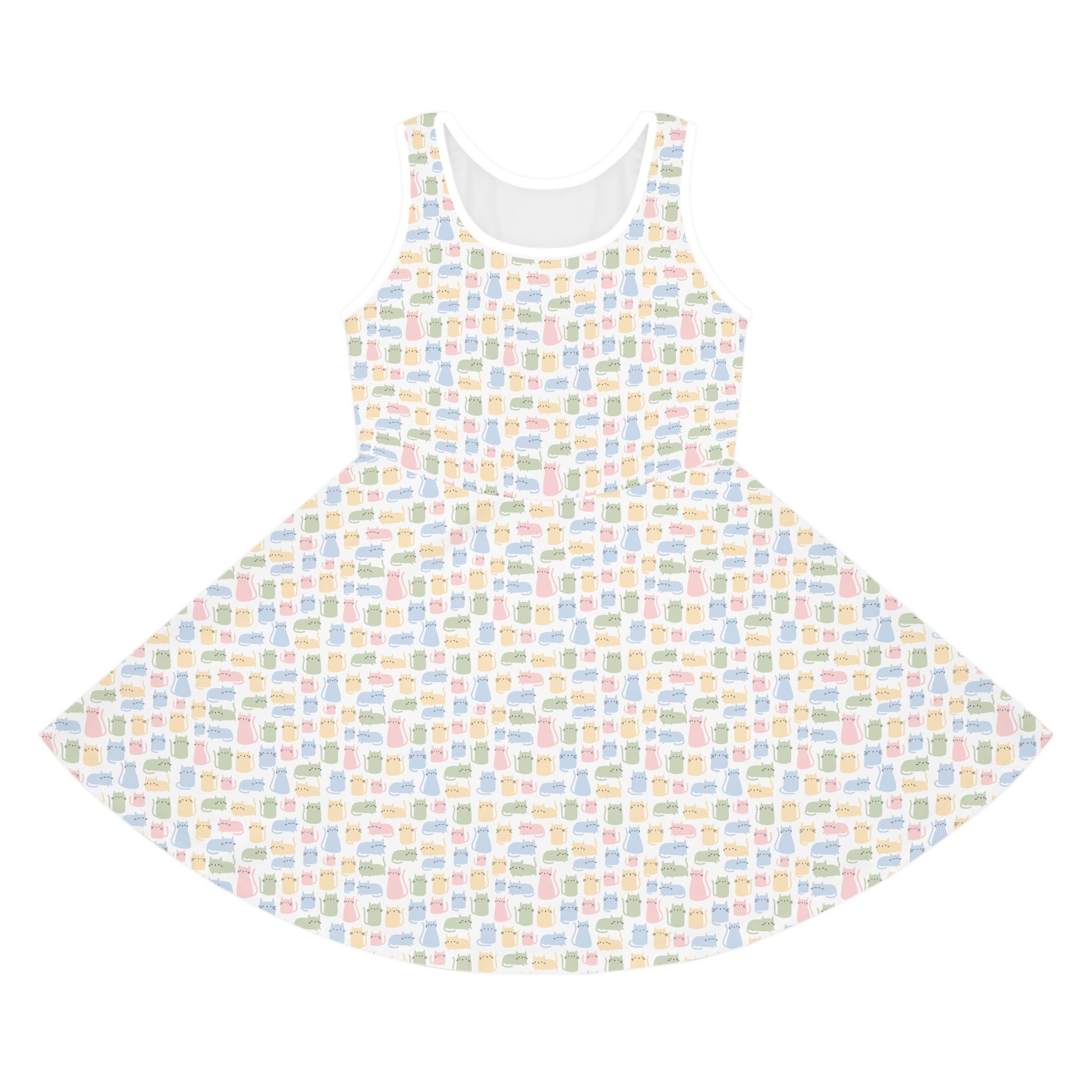 Cheeky Kitties Girls' Sleeveless Sundress - All Over Prints - Epileptic Al’s Shop