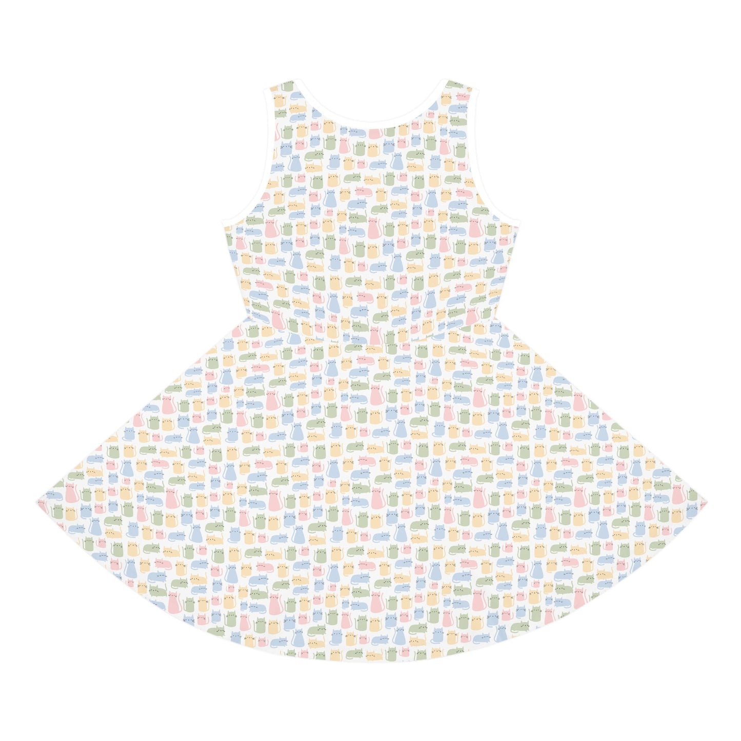 Cheeky Kitties Girls' Sleeveless Sundress - All Over Prints - Epileptic Al’s Shop