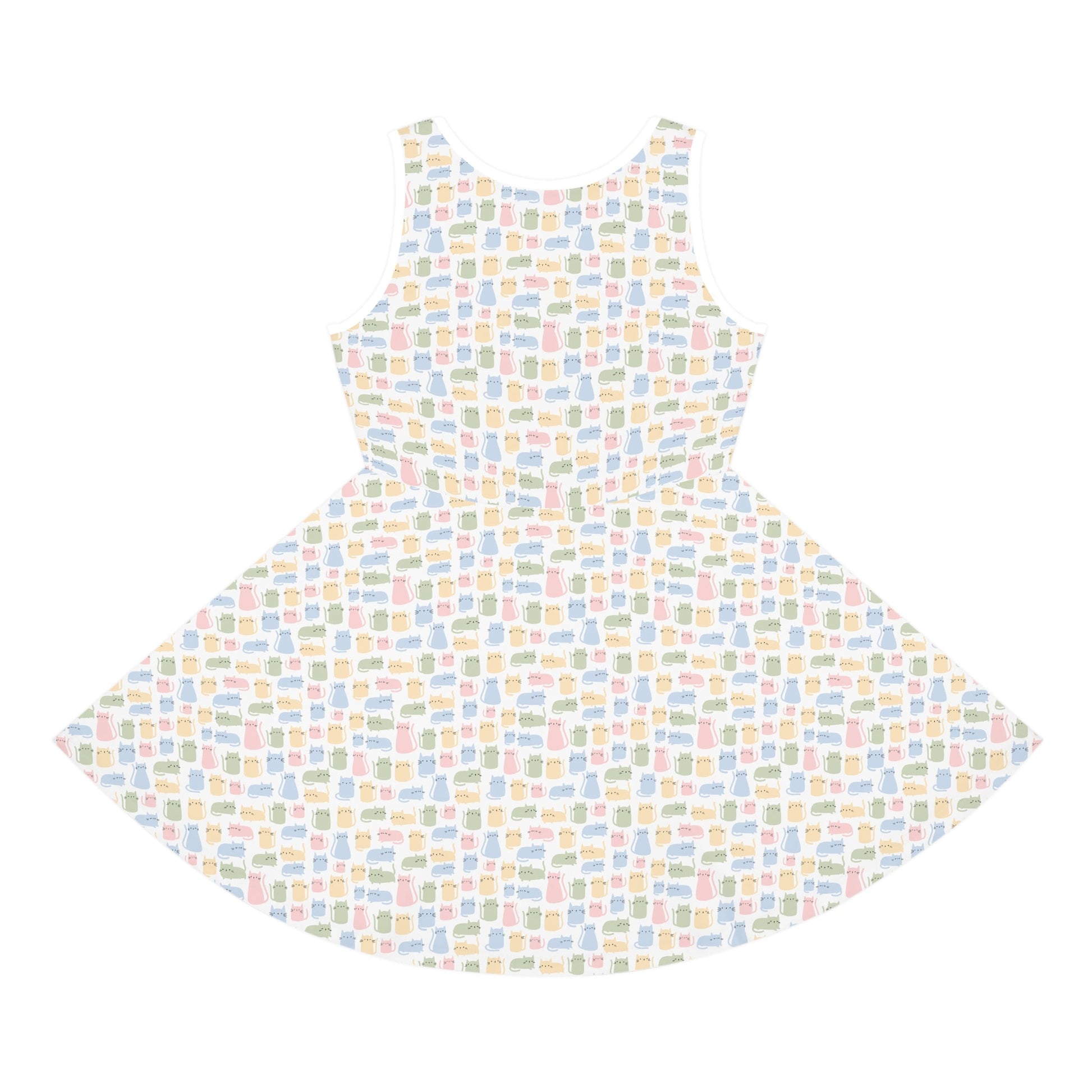 Cheeky Kitties Girls' Sleeveless Sundress - All Over Prints - Epileptic Al’s Shop