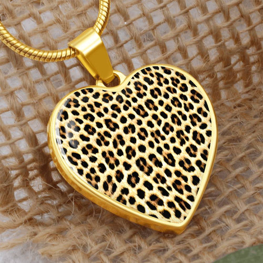 Cheetah Heart Necklace - Jewelry - Epileptic Al’s Shop