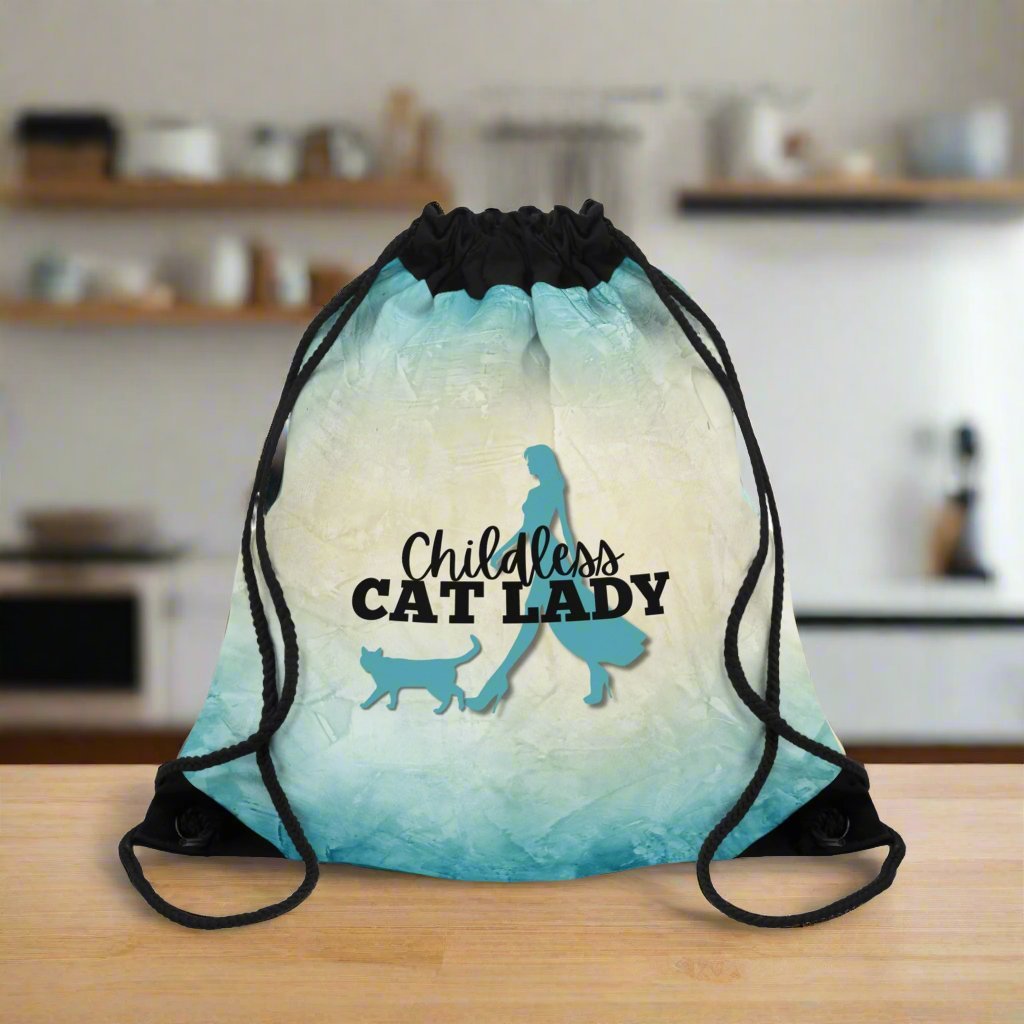 Childless Cat Lady Drawstring Bag - Bags - EpiAl's Shop