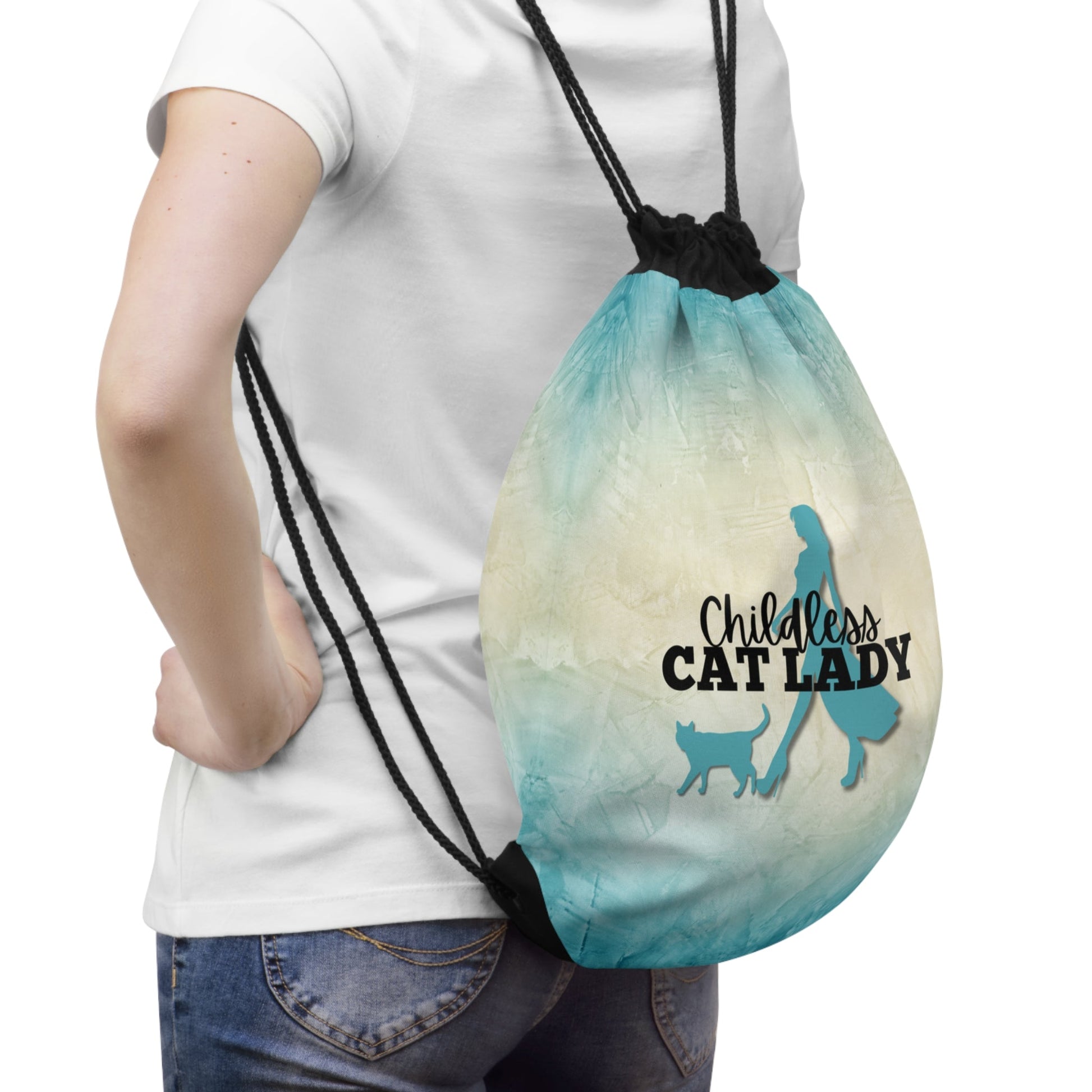 Childless Cat Lady Drawstring Bag - Bags - EpiAl's Shop