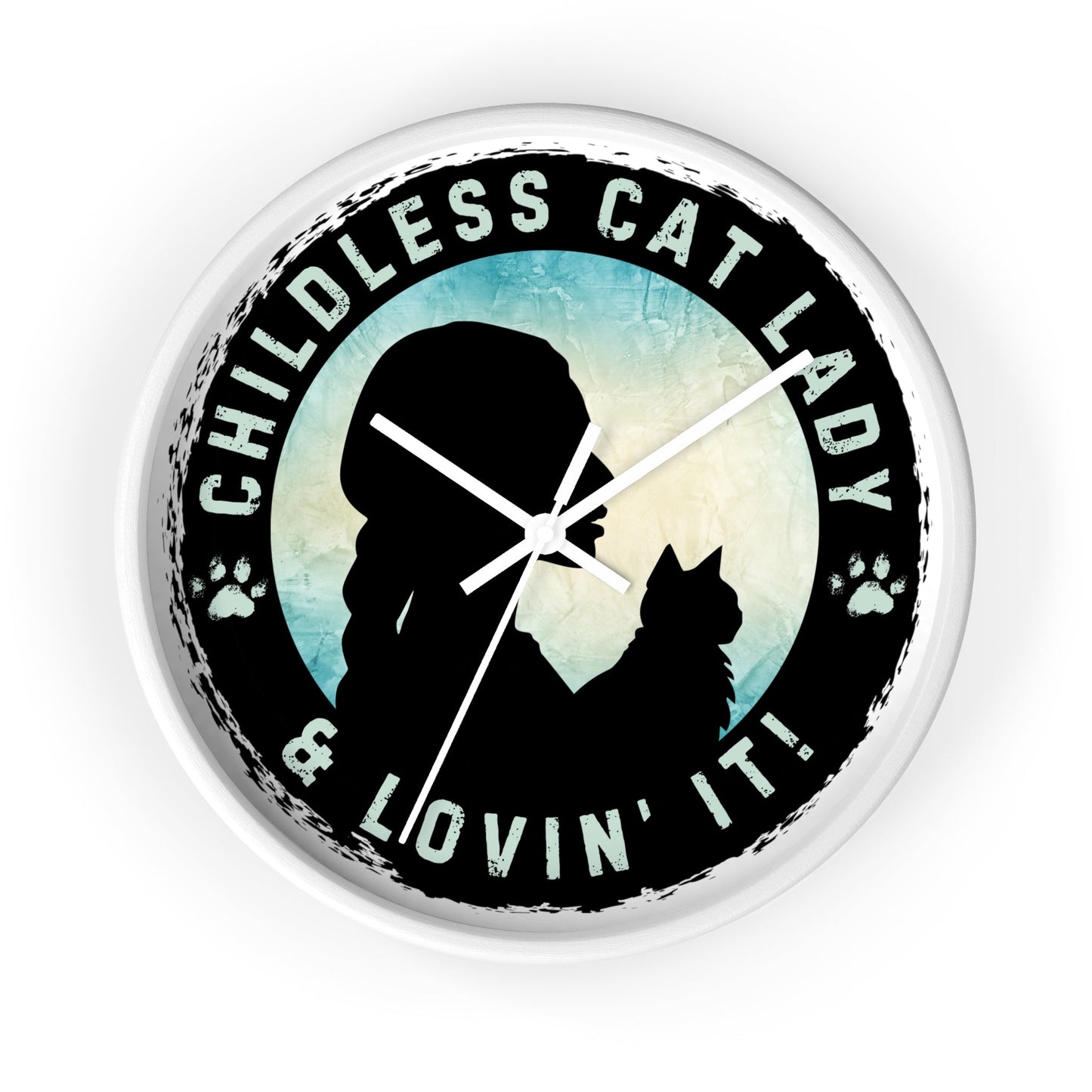 Childless Cat Lady Silhouette Wall Clock - Home Decor - EpiAl's Shop