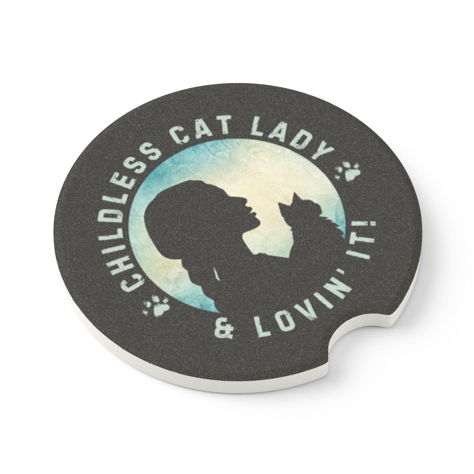 Childless Cat Lady Soapstone Car Coaster - Vehicle Accessories - EpiAl's Shop