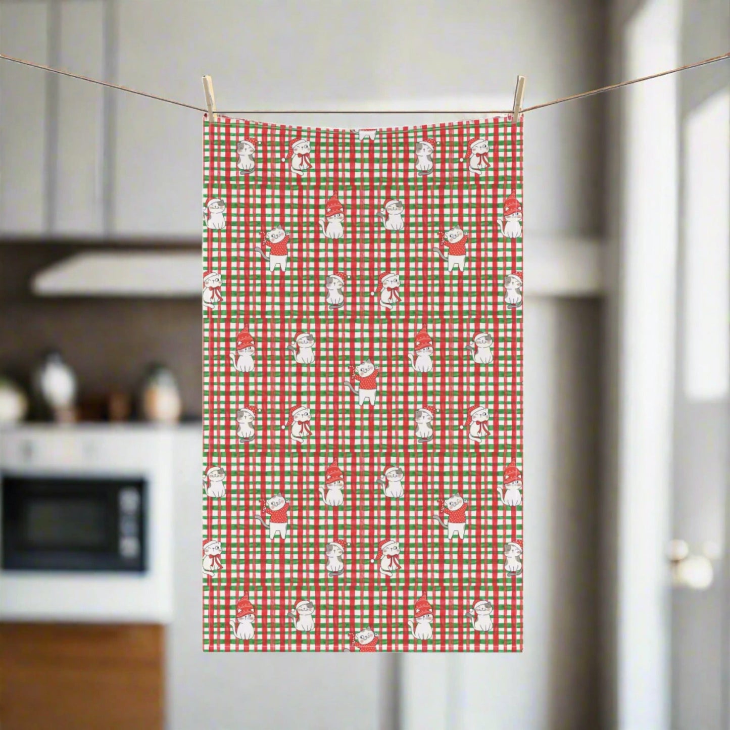 Christmas Kitties Kitchen Towel - Home Decor - Epileptic Al’s Shop