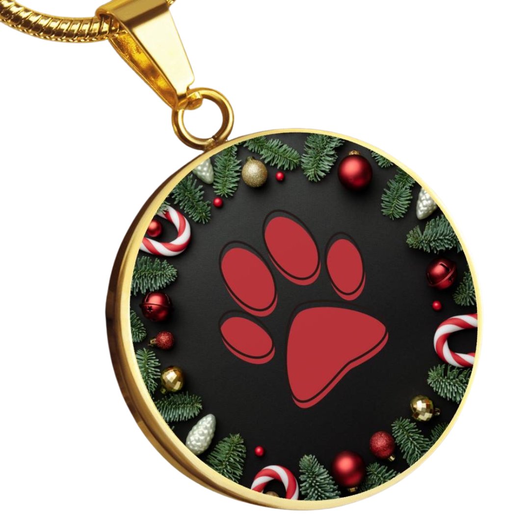 Christmas Paw Necklace - Jewelry - Epileptic Al’s Shop