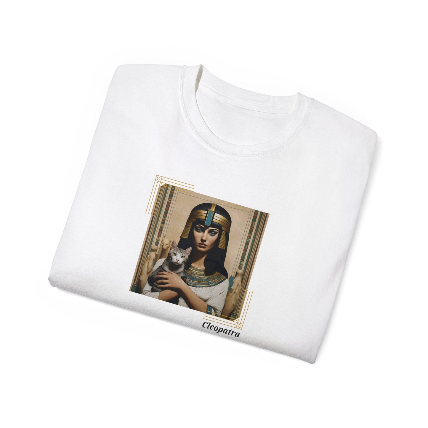 Cleopatra Cat Unisex Ultra Cotton Tee - T - Shirt - Epileptic Al’s Shop