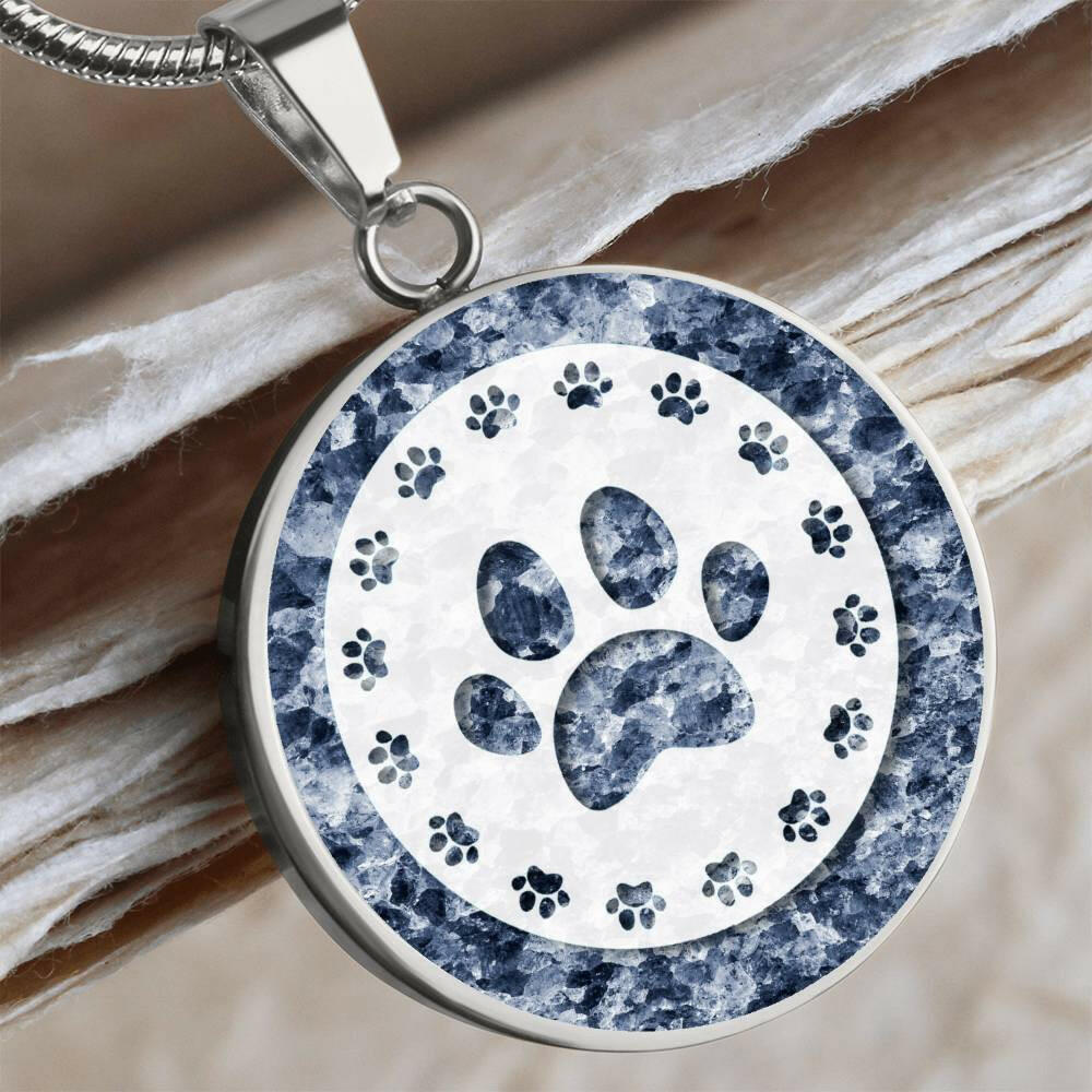 Colonial Blue Paw Necklace - Jewelry - Epileptic Al’s Shop